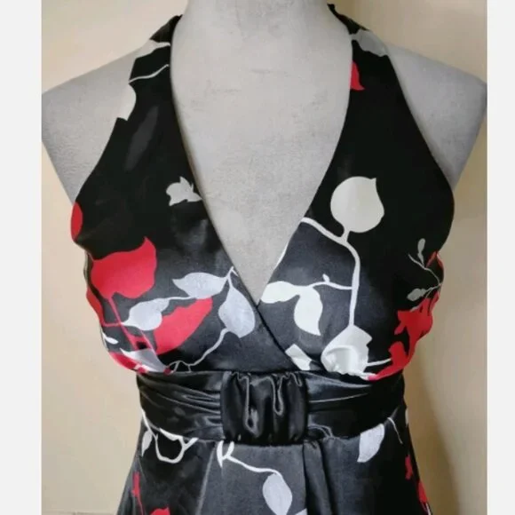 Speechless Vintage Y2K Floral Halter Dress Flirty Party Floral Juniors Size 5 - Picture 3 of 7